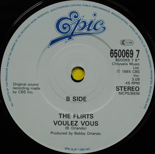 The Flirts : Miss You (7", Single)
