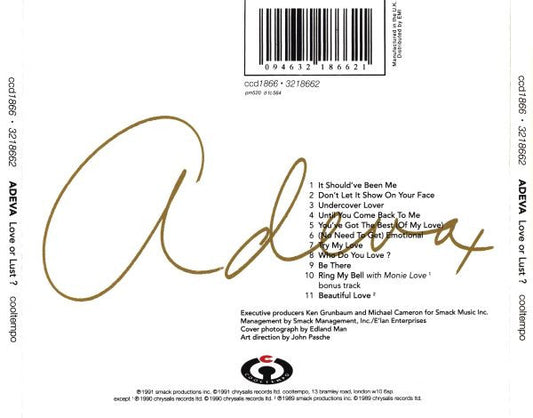 Adeva : Love Or Lust? (CD, Album)
