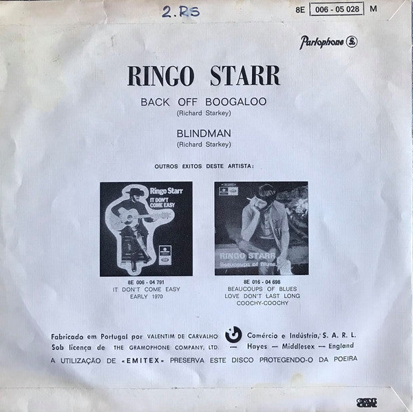 Ringo Starr : Back Off Boogaloo (7", Single)