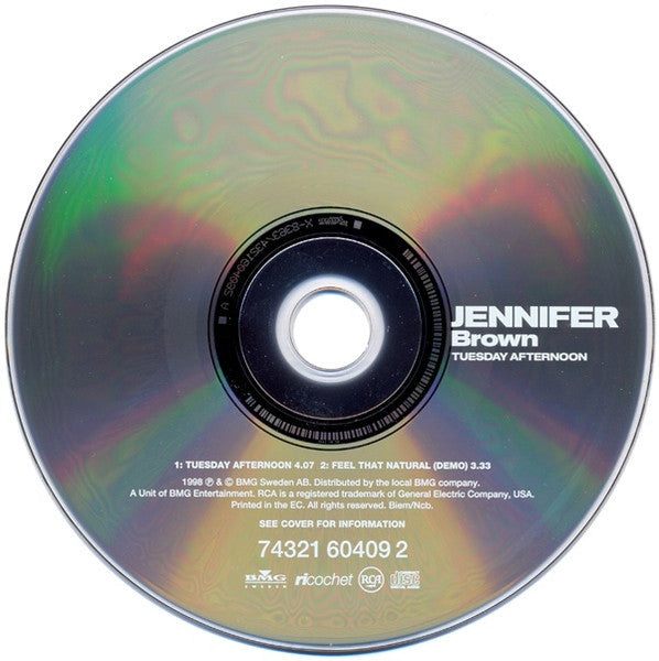 Jennifer Brown : Tuesday Afternoon (CD, Single)