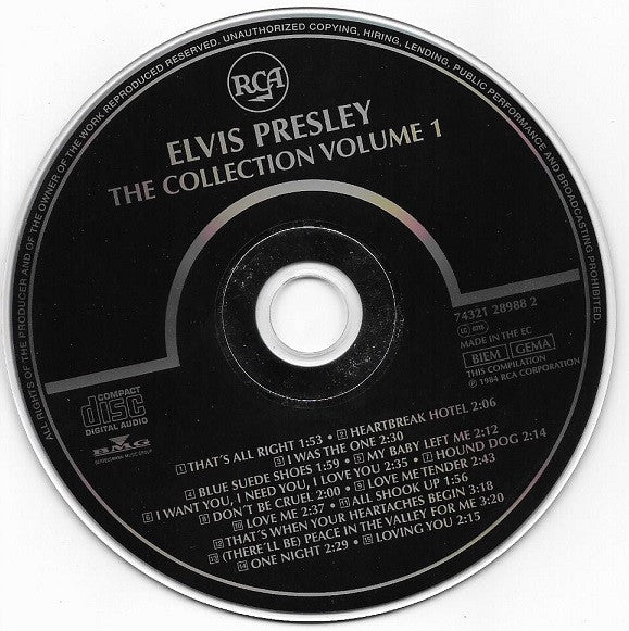 Elvis Presley : The Collection Volume 1 (CD, Comp, RE)