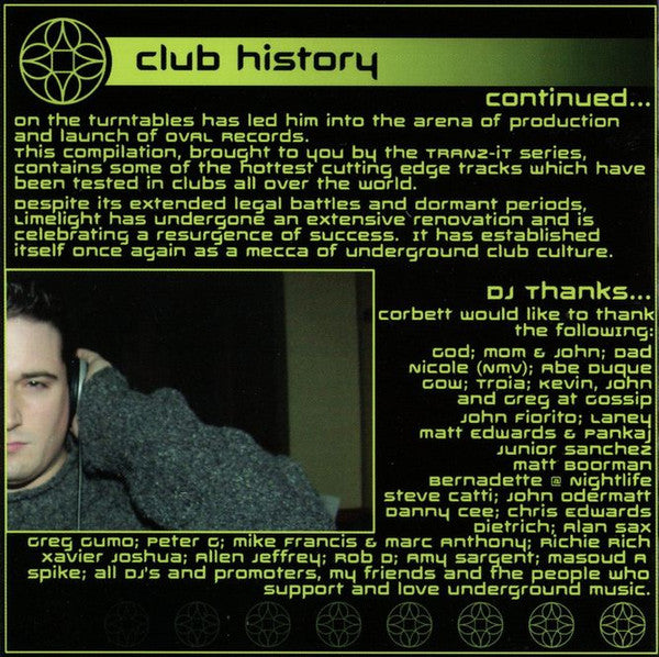 DJ Corbett : Limelight New York City (CD, Comp, Mixed)