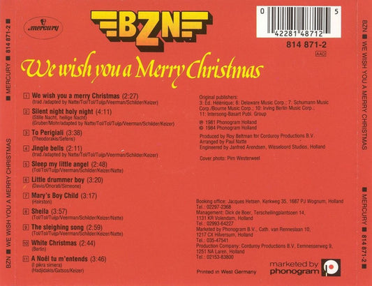 BZN : We Wish You A Merry Christmas (CD, Album, RE)