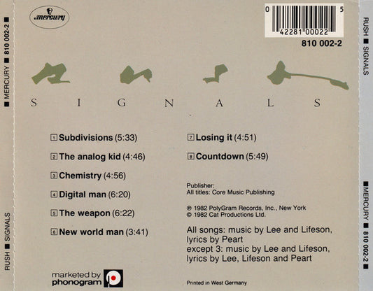 Rush : Signals (CD, Album, Gre)