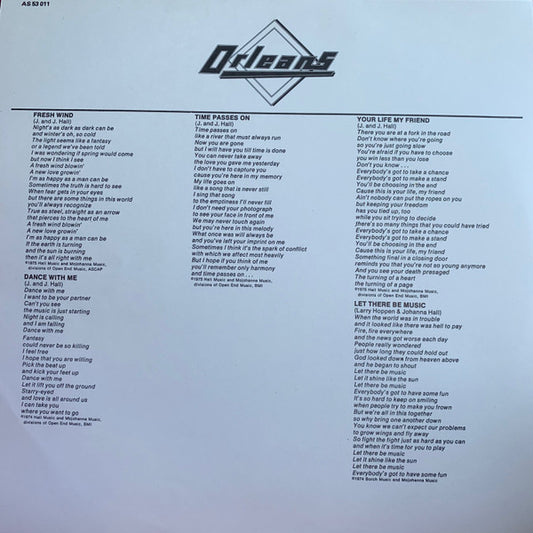 Orleans : Let There Be Music (LP, Album)