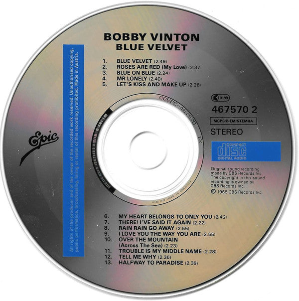 Bobby Vinton : Blue Velvet (CD, Comp, RE)