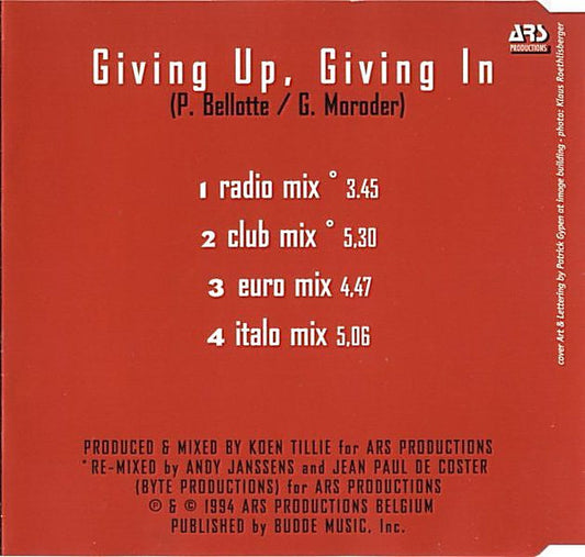 Rozlyne Clarke : Giving Up, Giving In (CD, Maxi)