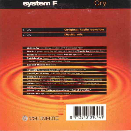 System F : Cry (CD, Single, Car)