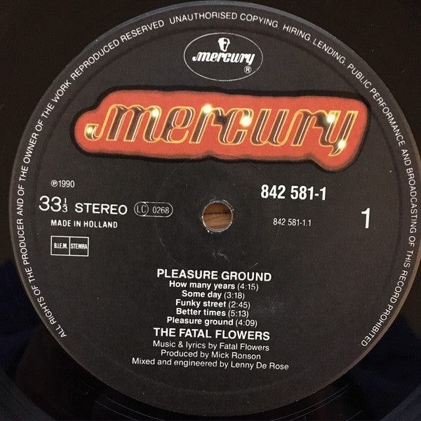 The Fatal Flowers : Pleasure Ground (LP, Album)
