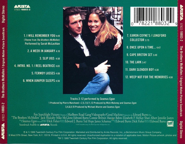Seamus Egan : The Brothers McMullen Original Motion Picture Soundtrack (CD, Album)