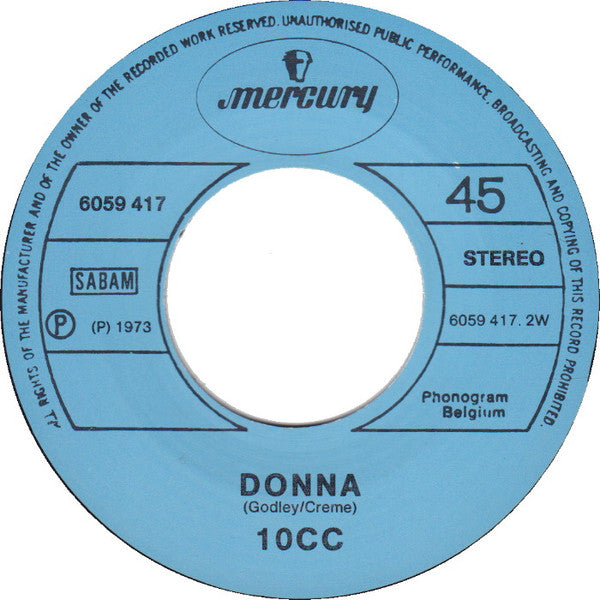 10cc : I'm Not In Love (7", Single)