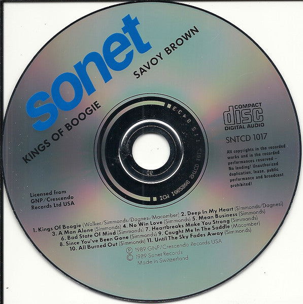 Savoy Brown : Kings Of Boogie (CD, Album)