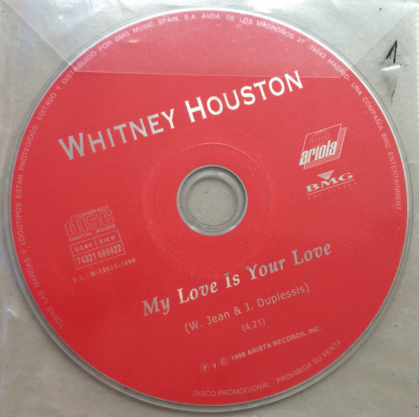 Whitney Houston : My Love Is Your Love (CD, Single, Promo)