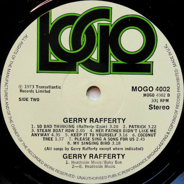 Gerry Rafferty : Gerry Rafferty (LP, Comp, RE)