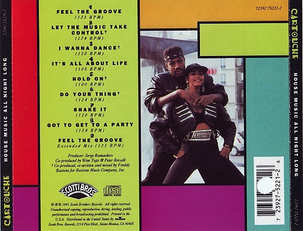 Cartouche : House Music All Night Long (CD, Album)
