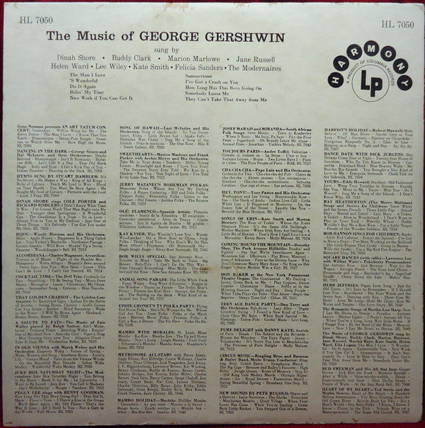 Various : The Music Of George Gershwin (LP, Comp, Mono)