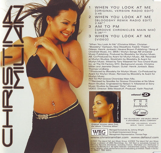 Christina Milian : When You Look At Me (CD, Single, Enh)