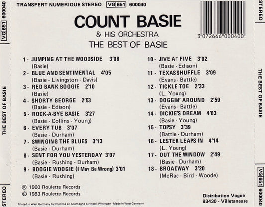 Count Basie Orchestra : The Best Of Basie (CD, Comp)