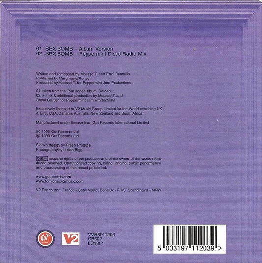 Tom Jones And Mousse T. : Sex Bomb (CD, Single)