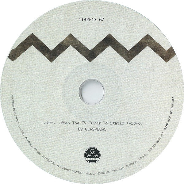 Glasvegas : Later...When The TV Turns To Static (CDr, Album, Promo)