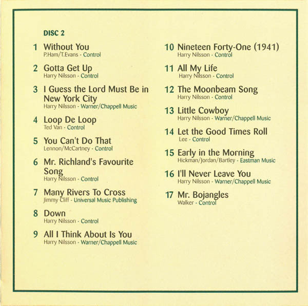Harry Nilsson : Legendary Harry Nilsson (3xCD, Comp)