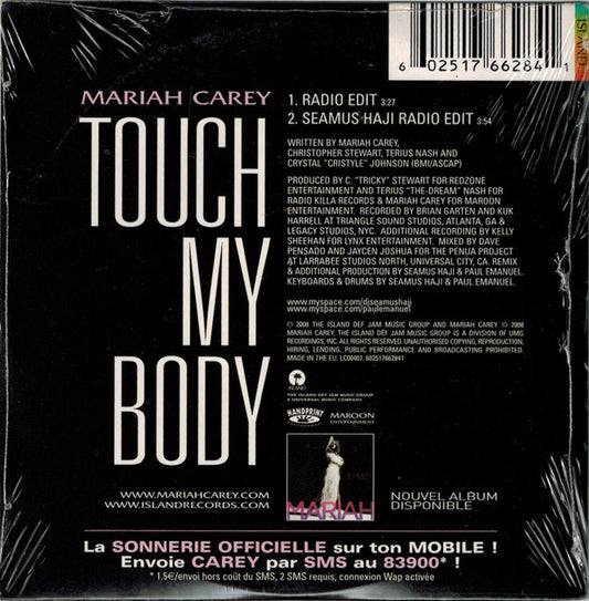 Mariah Carey : Touch My Body (CD, Single, Car)
