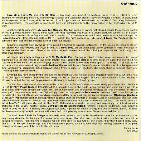 Nina Simone : Verve Jazz Masters 17 (CD, Comp)