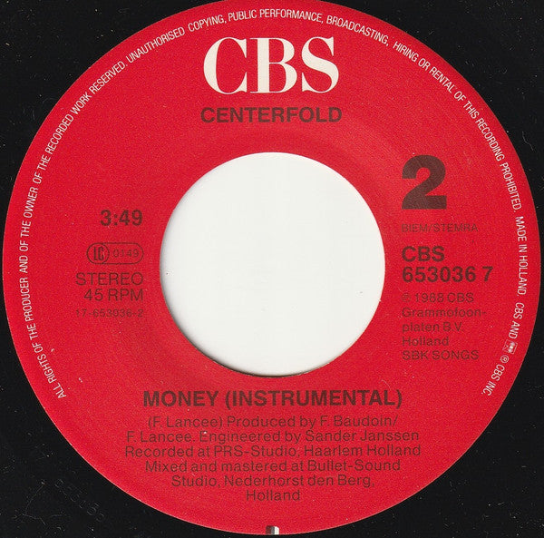 Centerfold : Money (7", Single)
