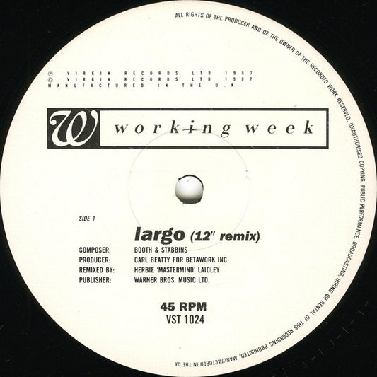 Working Week : Largo (12")