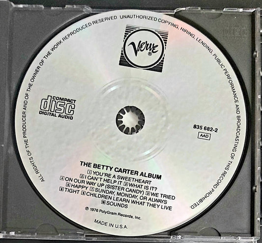 Betty Carter : Betty Carter (CD, Album, RE, RM)