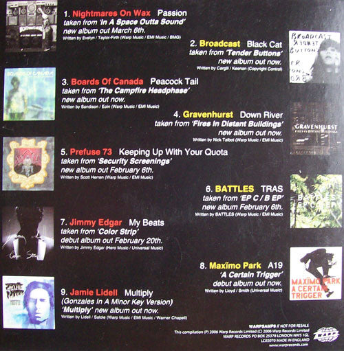 Various : WARP Sampler (CD, Promo, Smplr)