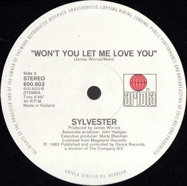 Sylvester : Don't Stop (12")