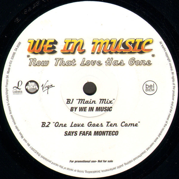 We In Music : Now That Love Has Gone (12", Promo)