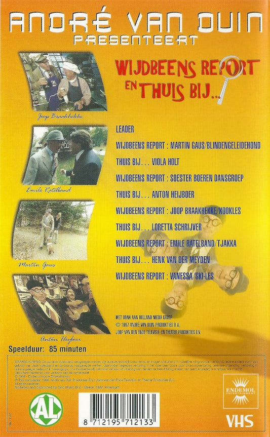 André van Duin : Presenteert Wijdbeens Report En Thuis Bij... (VHS, PAL)