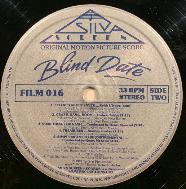 Various : Blind Date (Music From The Motion Picture) (LP)