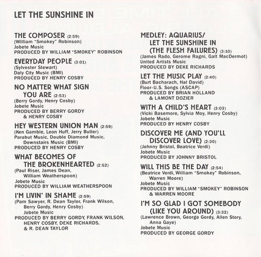 The Supremes : Let The Sunshine In / Cream Of The Crop (CD, Comp, RM)