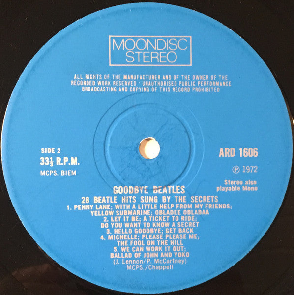 Secrets (2) : Goodbye Beatles - 28 Beatle Songs By The Secrets (LP)