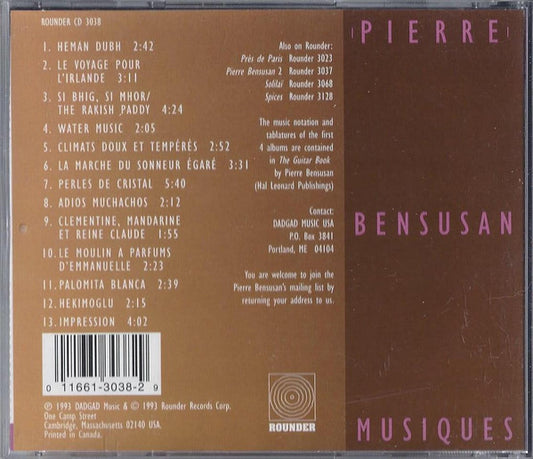 Pierre Bensusan : Musiques (CD, Album)
