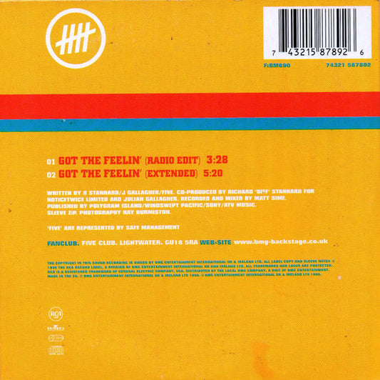 Five : Got The Feelin' (CD, Single)