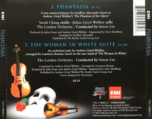 Andrew Lloyd Webber & Julian Lloyd Webber, Sarah Chang : Phantasia & The Woman In White Suite (CD)
