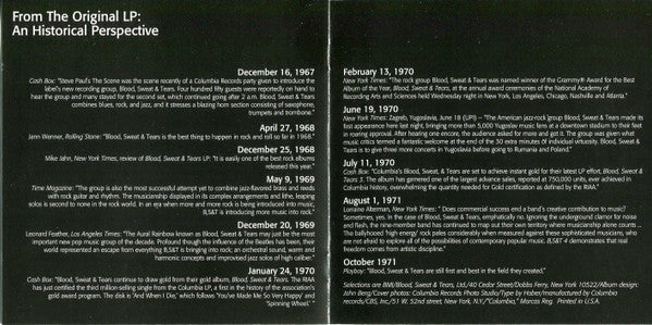 Blood, Sweat And Tears : Blood, Sweat & Tears Greatest Hits (CD, Comp, RE, RM)