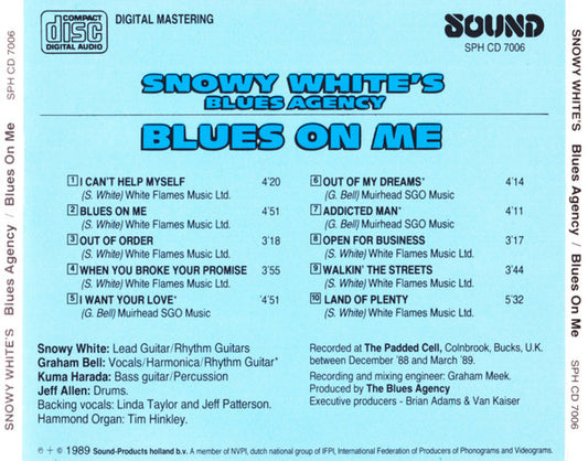 Snowy White's Blues Agency : Blues On Me (CD, Album)