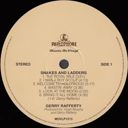 Gerry Rafferty : Snakes And Ladders (LP, Album, RE, 180)