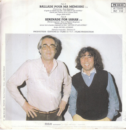 Francis Lai, Michel Legrand : Extraits De La Bande Originale Du Film Les Uns Et Les Autres (7", Single)
