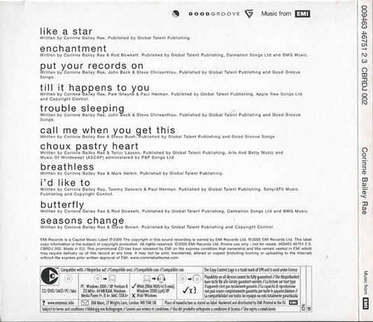Corinne Bailey Rae : Corinne Bailey Rae (CD, Album, Copy Prot., Promo, Dig)