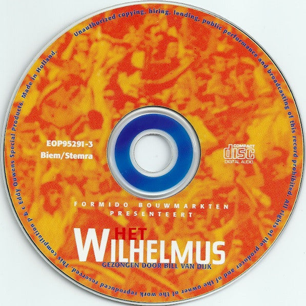 Bill van Dijk : Het Wilhelmus (CD, Single)