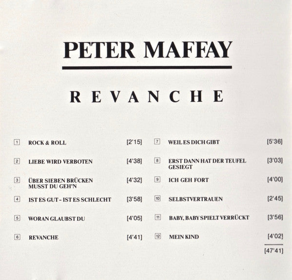 Peter Maffay : Revanche (CD, Album)