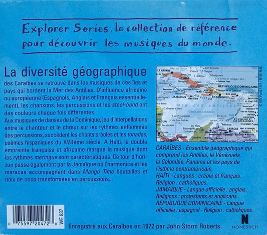John Storm Roberts : Caraïbes: Chansons Et Danses D'Haïti, De La Jamaïque Et De La République Dominicaine = Caribbean Island Music: Songs And Dances Of Haiti, The Dominican Republic & Jamaica (CD, Album, RE)