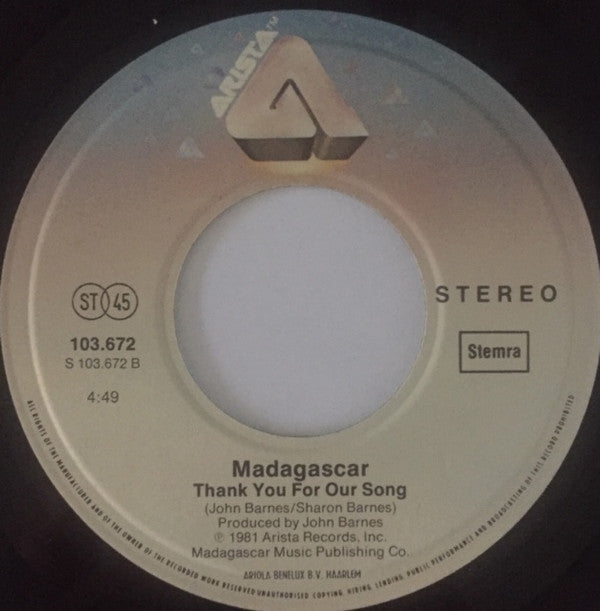 Madagascar (5) : Baby Not Tonight (7", Single)