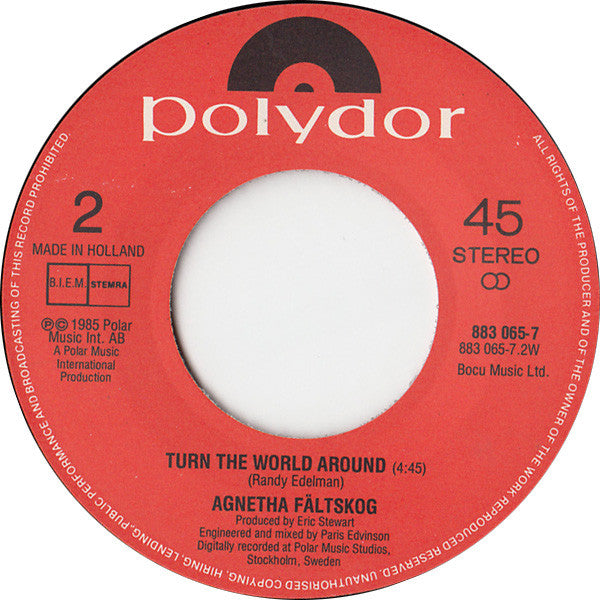 Agnetha Fältskog : One Way Love (7", Single)